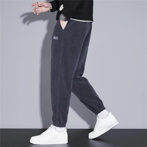 Men's Loose Casual Corduroy Sweatpants Classic All-Match Soft Harem Trousers3