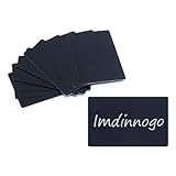 Imdinnogo 3D Printer Accessories BambuoLab 86×54mm Black Aluminium Card(10Pcs): DIY Making Business-Card Custom Text Pattern for H2D Printing Laserr Engraving Project
