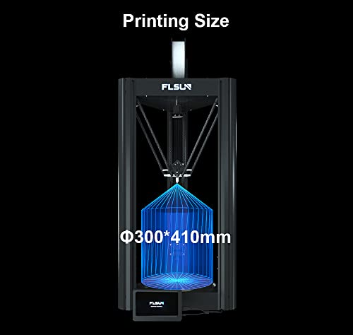 Flsun V400 Delta 3D Printer 400Mm/S High Speed Printing 3D Printers With Filament Sensor And Direct Drive Extruder 300℃ Nozzle Fdm 3D Printer 1.75 Pla Diy 3D Printers Printing Size Φ300X410Mm #TOP6