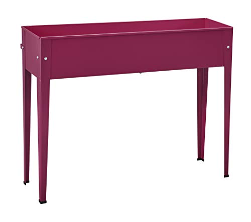 Preisvergleich Produktbild kamelshopping - Hochbeet / Metall / pulverbeschichtet / 100x27x80 cm / tolles Kräuterbeet Pflanzkübel für Balkone & Terrassen / platzsparend + rückenschonend (Beere)