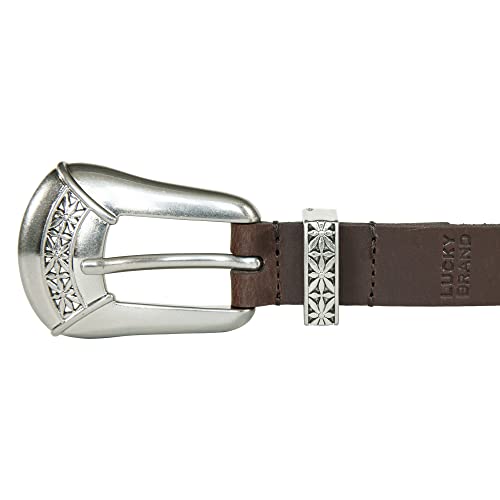 Image of Lucky Brand Women's Western Leather Belt | Classic | Fashion | Vintage | Buffalo Leather | Western-Inspired
