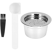 Coffee Capsule Reusable Stainless Steel Refillable Filter Cup with Spoon Brush, Compatible with K Fee,Refillable Coffee Pod Brewing