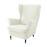 MOHUIED Funda para sillón Tubular Stretch Wing Chair Cover Elastic Armchair Slip Covers with Furniture Protector para Casa, Club, Hotel(A18 Wingchair Cover)