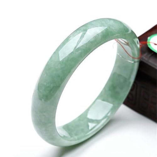 Image of Women's Cyan Jade Bracelet | Hand-Carved Classic Fashion Accessory | Genuine Jade Stone Bangle