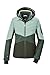 killtec Damen Skijacke/Funktionsjacke mit abzippbarer Kapuze und Schneefang KSW 34 WMN SKI JCKT, hell stahlmint, 46, 41967-000