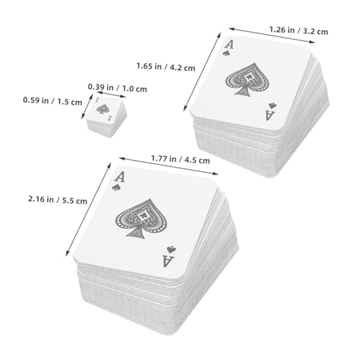 SOIMISS 6 Stück Miniatur Pokerkarten Teiliges Winzige Kartenspiele für Reisen und Partys Lustige Sammelkarten als Witziges Vielseitig Einsetzbar für Familien und Camping – Bild 3