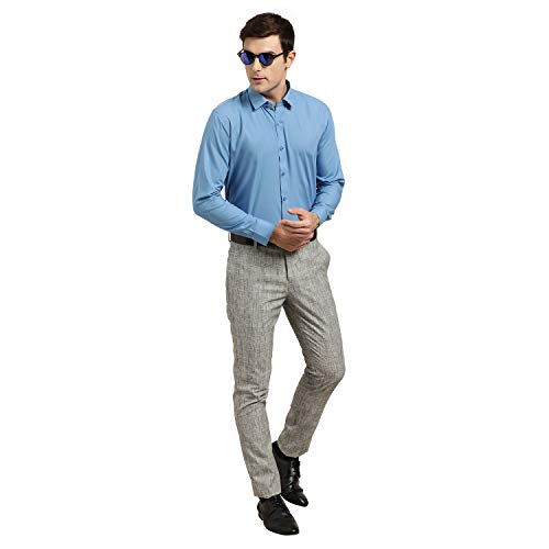 Image of SOJANYA Men's Cotton Solid Regular Fit Shirt