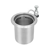 Commercial Dipper Well Faucet & Bowl Set, 304 Stainless Steel Coffee Shop Bar Counter Sink Faucet Washing Tool Assembly with 31.5inch Drain Hose, for Kitchen, Bar, Shops (Thickened)