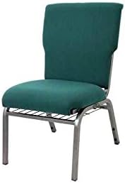 McCourt 18 in. Auditorium Stacking Chair (Forest Green)