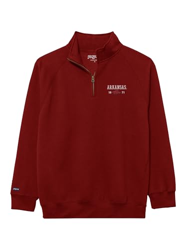 Image of JanSport Unisex Adult NCAA Officially Licensed Rival Long Sleeve Stand-Up Collar Quarter Zip Sweatshirt