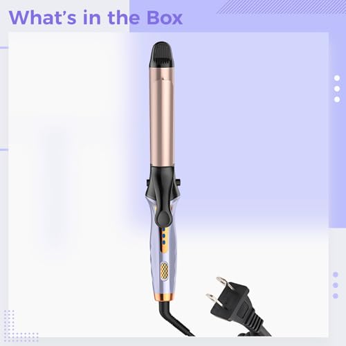 Curler y plancha para pelo 2 en 1, herramienta automática para peinado, diseño cerámico para minimizar el daño capilar, ajuste de temperatura de 180-200 °C / 356-392 °F con calentamiento rápido, enchufe estadounidense miniatura 5