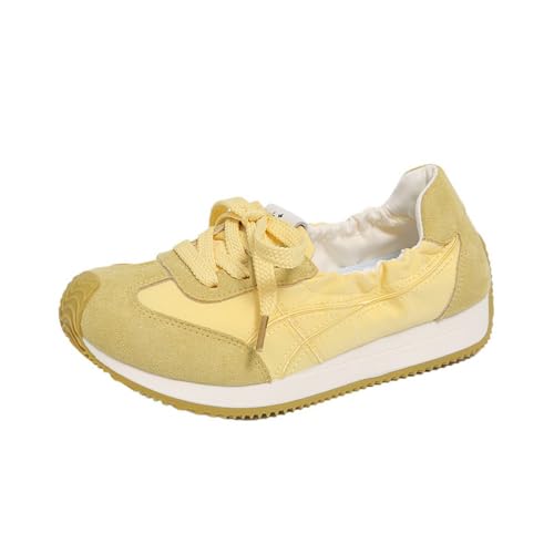 Sneakerina Ballet Sneakers for Women Lace-up Satin Ballerina Sneakers Flat Round Toes Cute Y2K Retro No Slip Sole Soft Breathable Lightweight Casual Comfort Dress Shoes Tennis Preppy Gift for Teens