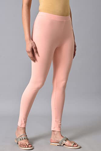 Image of W for Woman Women's Regular Fit High Rise Coral Cotton Jersey Tights
