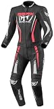 Berik Monles Tuta in pelle da motociclista a due pezzi, nero/rosso/bianco, 50