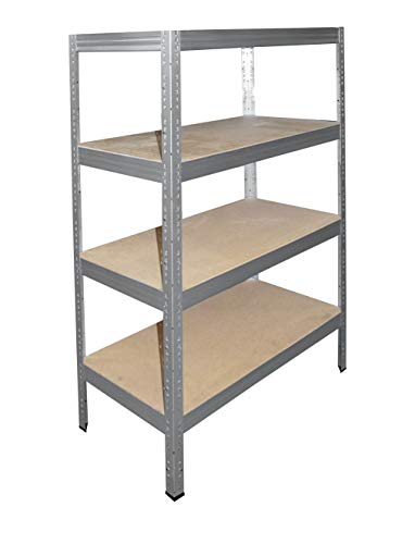 Shelf Creations Expert Schwerlastregal 200x100x40cm verzinkt 4 Böden - Regal Kellerregal Metallregal smartes Steckregal Lagerregal Werkstattregal Archivregal Industrieregal Haushaltsregal Ordnerregal