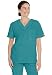 Dickies Unisex V-Neck Scrub Top, Teal Blue, Small