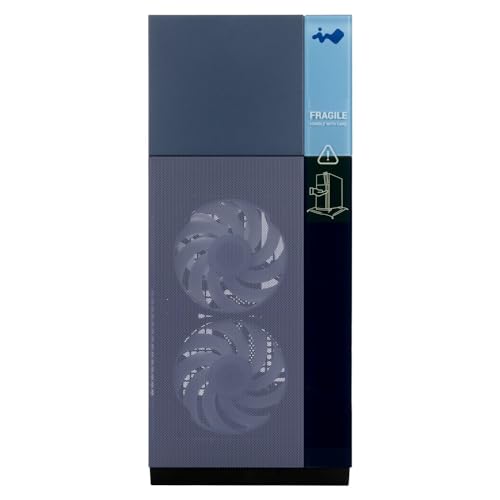 Image of InWin F5 Black E-ATX Full Tower Computer Case with Tempered Glass, Mesh Panels, Customizable Front Bezels, and Offers ATX Back Connect Motherboard Support