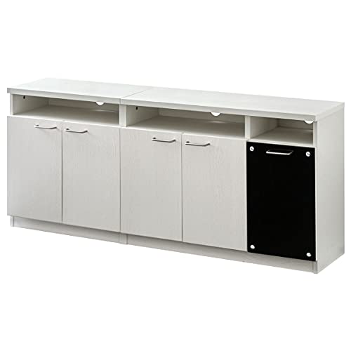 ぼん家具 テレビ台 65型対応 幅150.2奥行31.2×高さ64.3cm テレビボード 収納棚 扉付き 大型テレビ対応 ホワイト - ぼん家具 - 商品画像