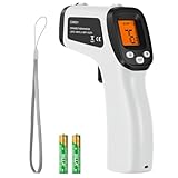 HOTUT Infrarot Thermometer, Laser Temperaturpistole -58°F~1022°F (-50°C~550°C), einstellbarer Emissionsgrad, Digital Laser temperaturmessgerät (NICHT für Mensch) für Kochen/Barbecue/Industrie