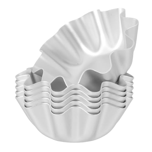 Luxshiny 12 moldes para tartaletas de huevo, herramientas para hornear tartaletas, moldes de gelatina de metal, moldes para tartas, moldes antiadherentes, moldes para pudín, utensilios de cocina,