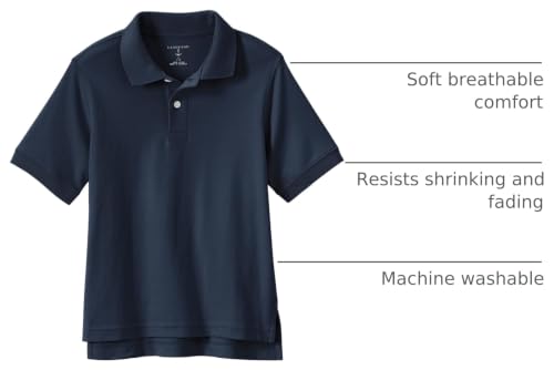 Image of Lands' End School Uniform Kids Short Sleeve Interlock Polo Shirt