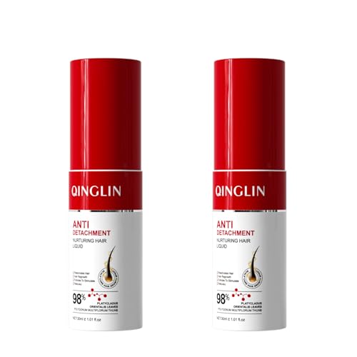 Qinglin Nurturing Hair Liquid Reactivates Hair Follicles To Stimulate Reduce Hair Loss Platycladus Orientalis Leaves Polygonum Multiflorum Thunb for Man Woman (2 pces)