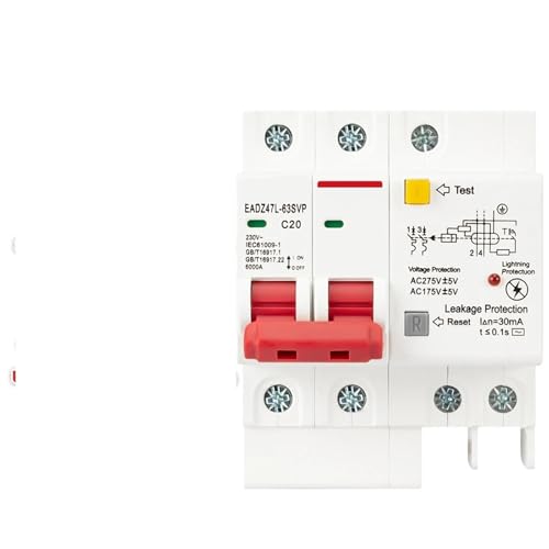 Disyuntor diferencial SPD de CA 230V protector contra fugas y sobrecarga RCBO 10A