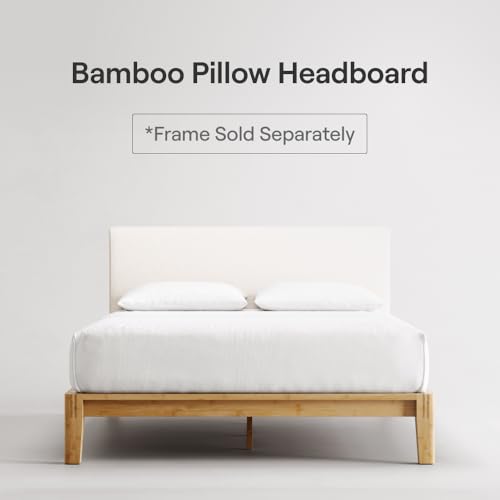 Nectar Upholstered Headboard - Queen - Linen - Attachable to Bamboo Bed Frame (Sold Seperately) - Easy Tool Free Set Up - Contemporary and Durable