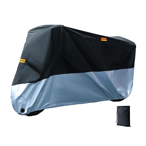 ���]�ԃJ�o�[ 210D �I�b�N�X���n �o�C�N�J�o�[ �J��Ή��ł� ���O���h�~ �T�C�N���J�o�[ ����h�~ �h���Œ� ���S�݌v ��Ԓ��� ���O�Ή� �ʋΗp �֗��Ȏ��[ (210D Black Silver,L)