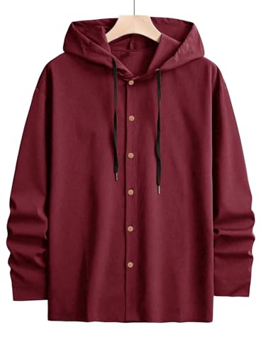 Image of Noble Monk Men's Relax Fit Hooded Shirt || Casual Wear for Men || Full Sleeve Shirts || Stylish Shirt for Men