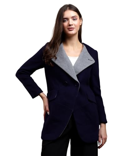 Image of KOTTY Womens Cotton Blend Standard Length Elegant Style Coat - Classic Style with Modern Detailing