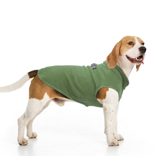 BEAUTYZOO Fleeceweste für Hunde – Winterjacke mit Kapuze und D-Ring für Leine – Warmes Mantelchen für kleine und mittelgroße Hunde