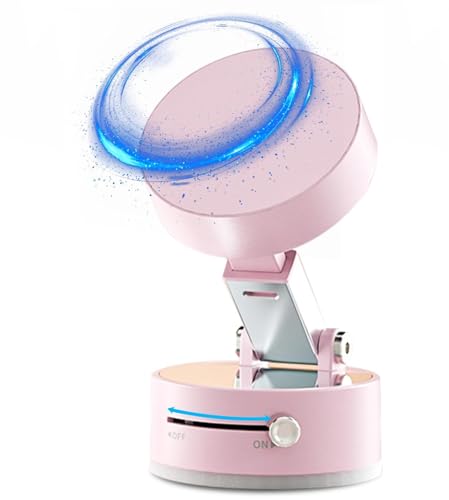 XIAGSHAG Vacuum Suction Magnetic Phone Holder, 360°Foldable Vacuum Phone Holder, Double-Sided Swivel Stand for iPhone 16/15/14/13/12,Car,Gym,Kitchen,Bathroom,Desktop (Pink)
