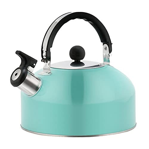 Tetera Silbante Para Cocina 2,5L Hervidor Whistling Kettle De Acero Inoxidable, Teteras Con Mango, Tetera Silbante Portátiles Para Estufa Inducción Y Ga-s, Hervidor De Agua Para Fuego De Camping Cover