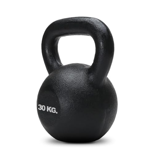 Image of Jimwalt Heavy Duty Enameled Cast Iron Kettlebell | Smooth Non-Slip Grip, Chip-Resistant Coating | Perfect for Strength Training & Home Gym (Enameled Coated 30KG)