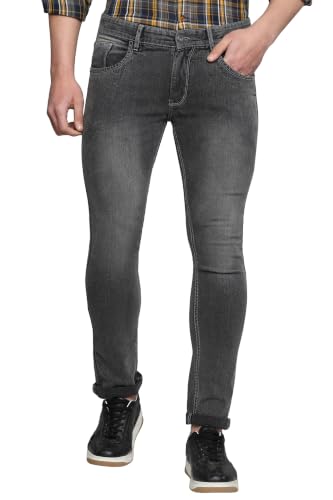 Image of Allen Cooper Slim Mid Rise Stretchable Denim Jeans for Men