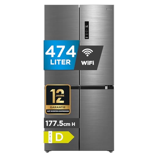 Midea MDRF632FID46 Multi Door Kühl-/Gefrierkombination/ 177,5cm Höhe /83,3cm Breit/65,3cm Tiefe/NoFrost/295 kWh/Jahr /30...