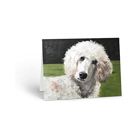 Poodle Card, Greeting Card or Birthday Card for White Poodle Owner - Suitable for any occasion 032 Cover