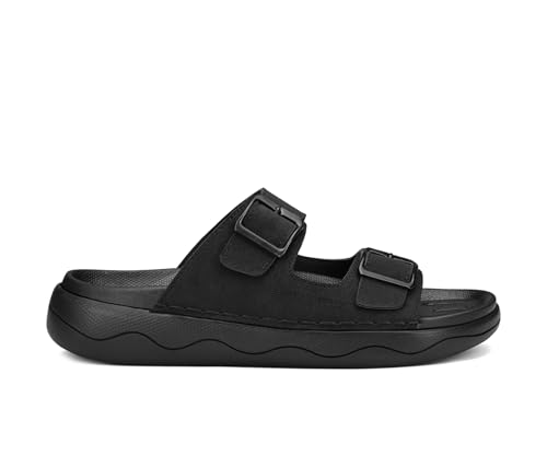 Image of LOUIS STITCH Men's Lightweight Open Toe Double Strap Sandals | Casual Lightweight Open Footwear Sliders | Slip-On Sandals | Stylish & Comfortable Sandals | LSOF-23