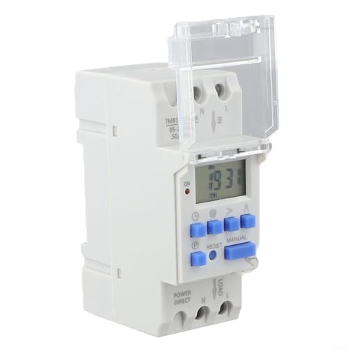 Honseadek Interruptor digital, temporizador automático de amanecer y atardecer con control astronómico, 16 A, 3200 W para relé, integrado para calendario perpetuo para el hogar y el jardín