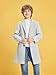 Haloumoning Boys Casual Trench Coat Kids Winter Notch Lapel Long Jacket Single Breasted Pea Coat with Pockets 4-14Y