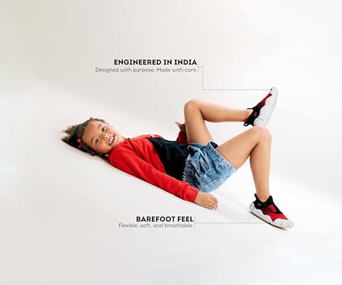 Image of ARETTO Expanding Red Kids Shoes for Growing Feet - Boys & Girls Footwear, Baby Girl Shoes, Sneakers for Boys, Baby Shoes & Comfortable Shoes for Kids | Age 1-9 Years