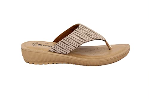 Image of inblu Stylish Fashion Slipper for Women | Comfortable | Lightweight | Anti Skid | Casual Office Footwear (LF01 BRNGMG)