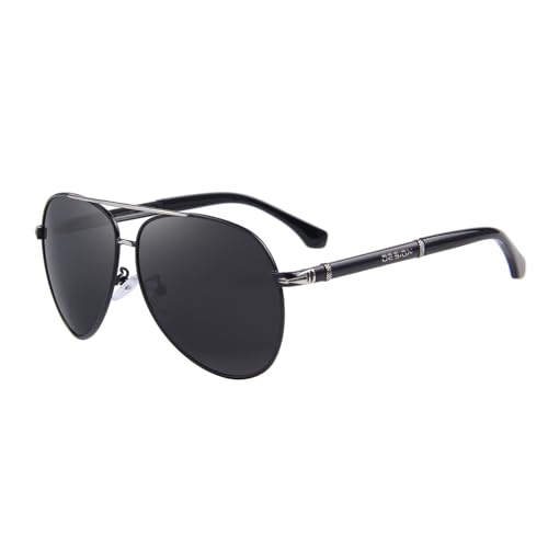 Vintage Metal Double Bridge Sunglasses for Men Women Retro Classic Aviator Shades for Driving Outdoor Daily Wear