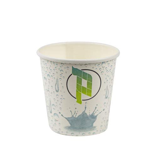 Virsus 200 Water Paper Cups 180 ml White with Palucart Graphics Biodegradable 4 Cf x 50 Pieces Paper Cup