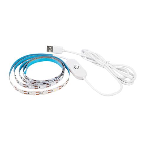 POPETPOP Ruban LED de Croissance pour Plantes USB Lampe Culture Spectre Complet Étanche pour Fleurs Légumes Bande Lumineuse Tactile Dimmable avec LED Bleu Rouge Blanc Chaud