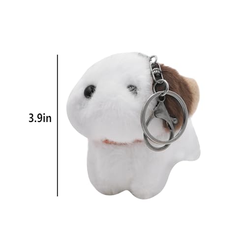 Plush Kitty Keychain for Purse Cute Puppy Keychains Stuffed Keychain Charm Cute Plush Keychains Faux Fur Bag Pendant3