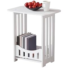 Dorccsi Tavolino laterale con contenitore, tavolino rettangolare piccolo, 12, 6x8, 7x15, 8 pollici, comodino, tavolini laterali moderni e minimalisti per comodino, soggiorno, bagno, tavo