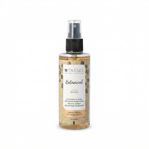 Botanical Acondicionador Bifásico Sin Aclarado, Protector Capilar con Aceites Naturales de Oliva, Abisinia, Tsubaki y Peonía, Sin Siliconas, 100 ml