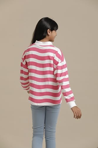 Image of Under Fourteen Only Girls Cotton Tops Collection - Round Neck, Crop Top, Full & Half Sleeve, Drop Shoulder, Ruffle Sleeve, Graphic Printed, Embroidered & Slub Knit Styles
